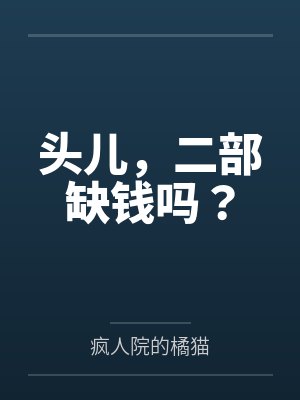 头儿，二部缺钱吗？