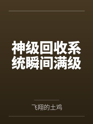 神级回收系统瞬间满级 神级回收系统瞬间满级