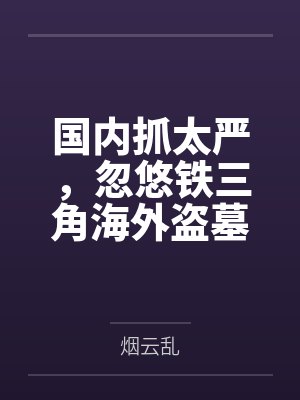 国内抓太严，忽悠铁三角海外盗墓