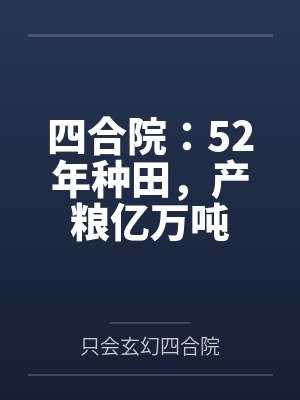 四合院：52年种田，产粮亿万吨