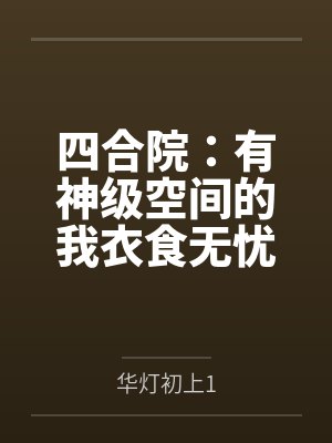四合院：有神级空间的我衣食无忧