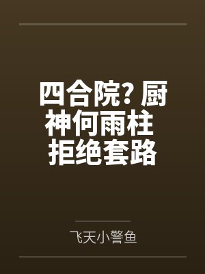四合院? 厨神何雨柱 拒绝套路 四合院? 厨神何雨柱 拒绝套路