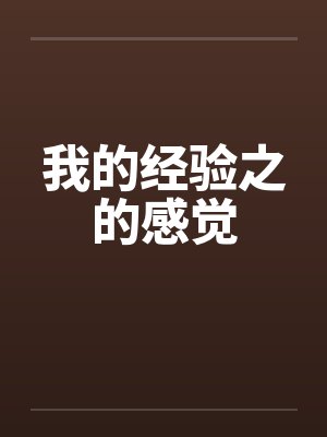 我的经验之的感觉 我的经验之的感觉